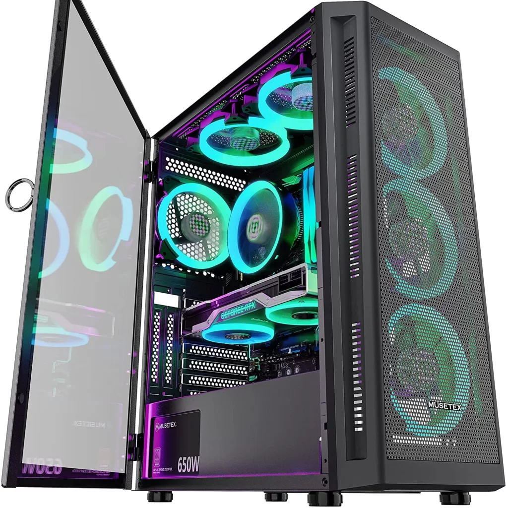 MUSETEX Mid-Tower ATX PC Case ($99.99)